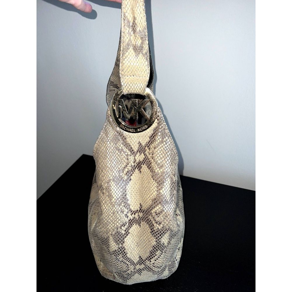 Michael Michael Kors Python Print Hobo Shoulder B… - image 4